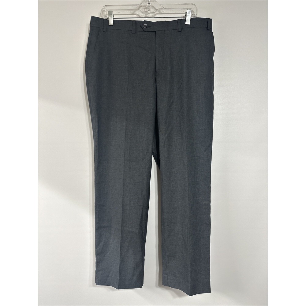 Michael Kors Pants Mens 34 Black Straight Leg Flat Front Dress 34x30